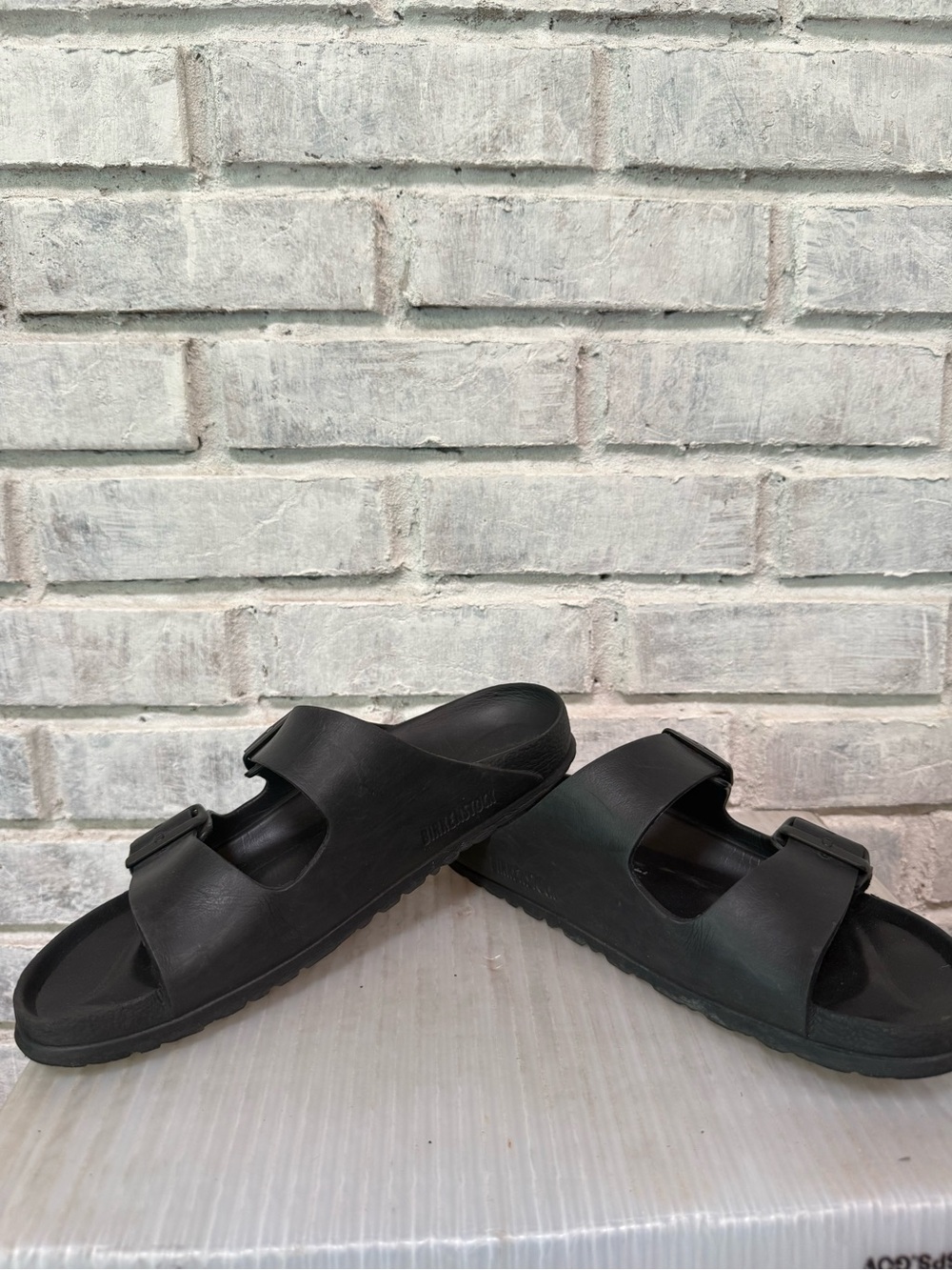 Birkenstock Men's Black EVA Two-Strap Slide Sandals